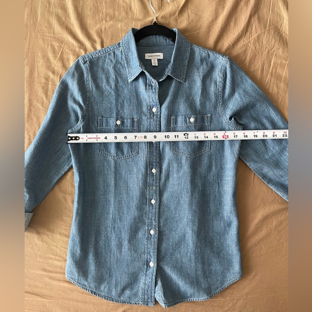 Nordstrom Cotton Chambray Shirt XS